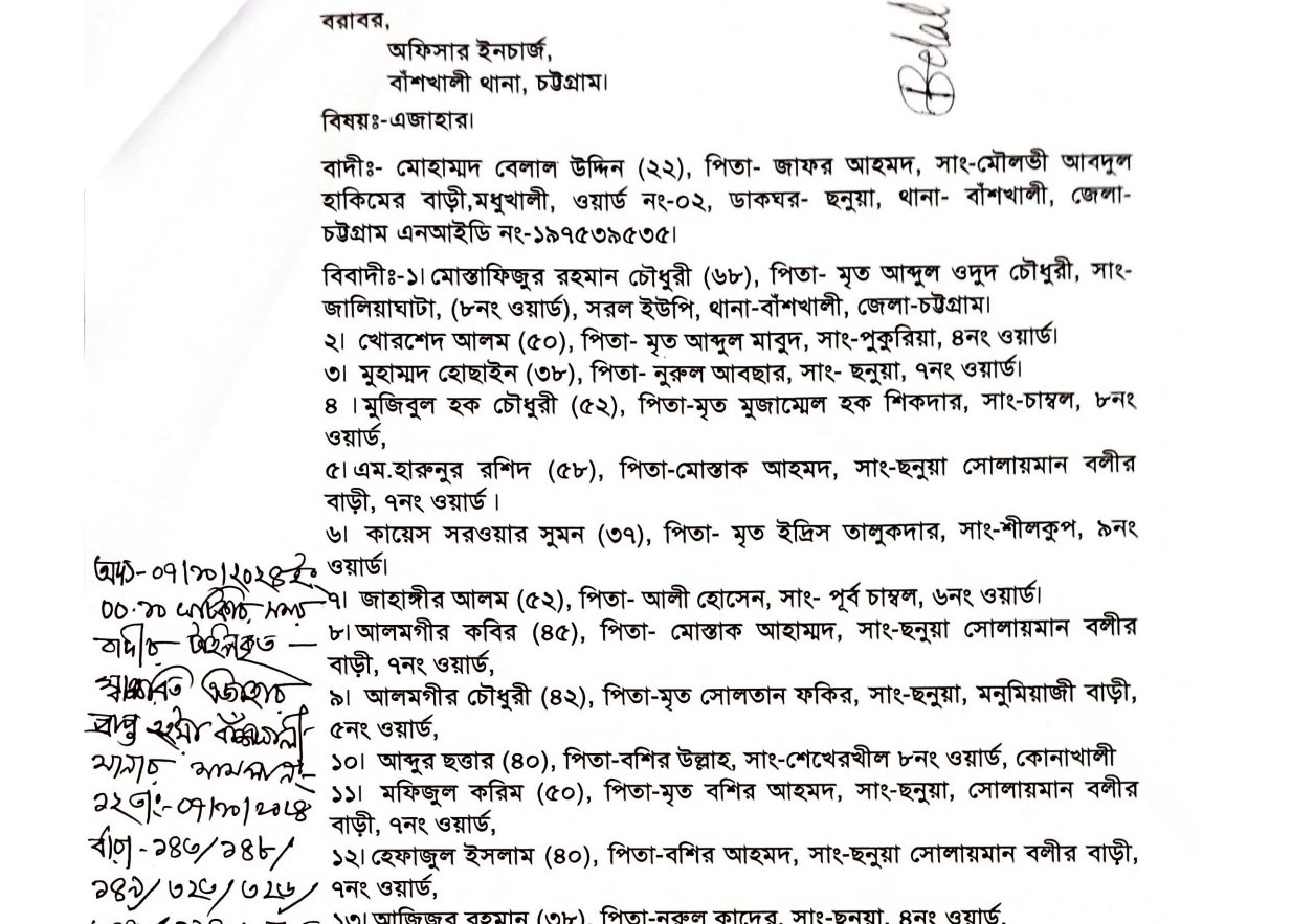 চট্টগ্রামে সাবেক এমপির বিরুদ্ধে সাংবাদিকের মামলা