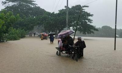 দীঘিনালায় নিম্নাঞ্চল প্লাবিত সড়ক যোগাযোগ বিচ্ছিন্ন